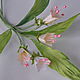 Цветок из шелка "Колокольчик", Brooches, Lyubertsy,  Фото №1