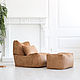 Комплект бескаркасной мебели Simple Brown Seat, Комплекты мягкой мебели, Москва,  Фото №1