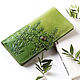 Leather wallet Light green, collection ' Lavender', Wallets, Ivanovo,  Фото №1
