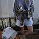 Тельняшка черная из футера свободного кроя. Лонгсливы. Boho. Ярмарка Мастеров.  Фото №5