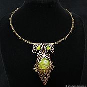 Украшения handmade. Livemaster - original item Necklace: Fern Color necklace With Tagua nut. Handmade.