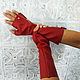Перчатки женские кожаные Ladie's Glove's RED. Митенки. AD's  design Sergy. Ярмарка Мастеров.  Фото №6