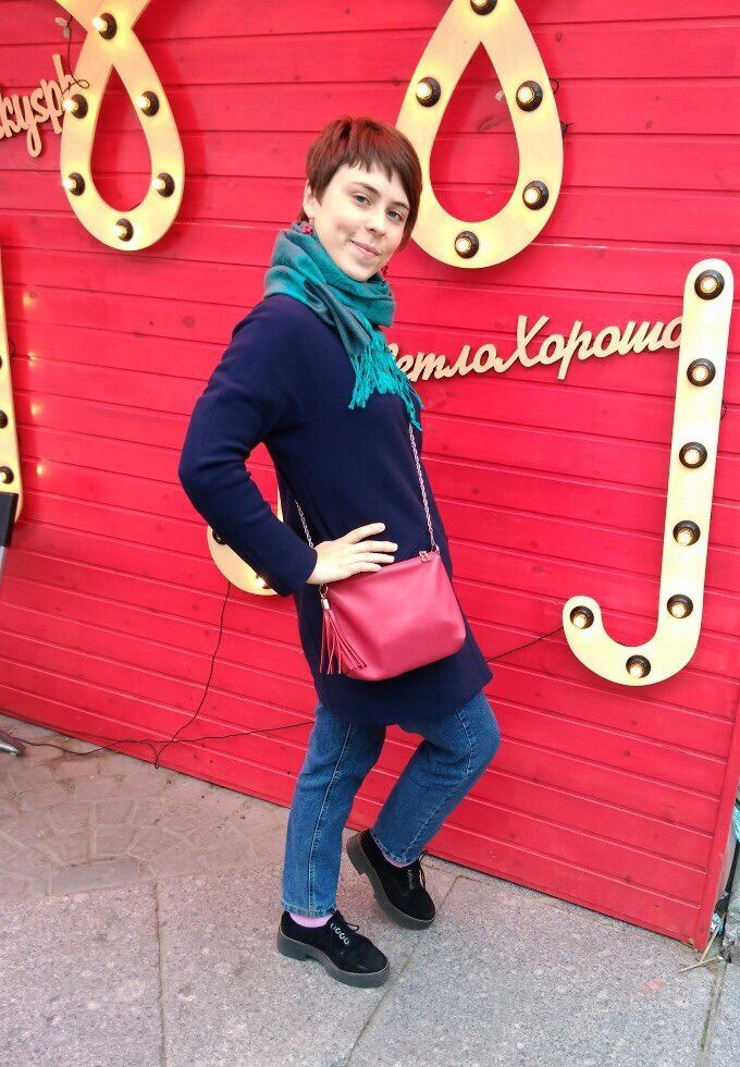 На Аллее зонтиков в Петербурге