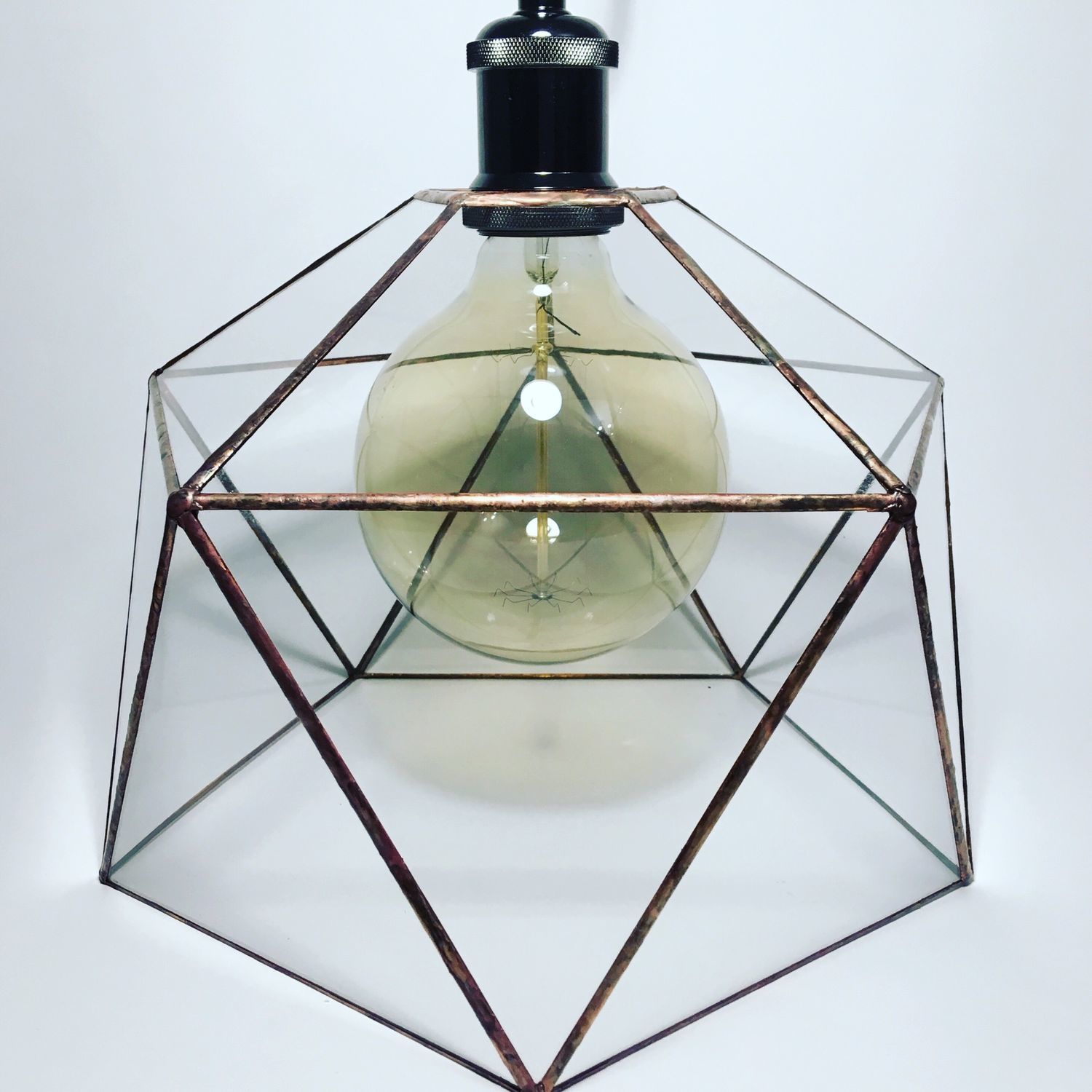 Loft lamp Icosahedron (copper gloss), Ceiling and pendant lights, Magnitogorsk,  Фото №1