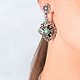 Earrings-pusety Byzantium with turquoise, Stud earrings, Belaya Cerkov,  Фото №1
