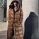 Пуховик из тканей MONCLER (цвет ржаво бежевый). Пуховики. Ольга Шахова. Интернет-магазин Ярмарка Мастеров.  Фото №2
