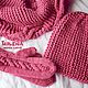 Knitted set Dry Rose, knitted hat, scarf, mittens, Headwear Sets, Minsk,  Фото №1