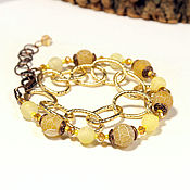 Украшения handmade. Livemaster - original item Yellow stone bracelet 