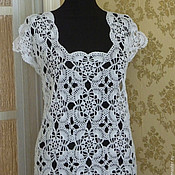 Одежда handmade. Livemaster - original item de punto de crochet blusa. Handmade.