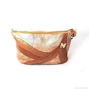 Сумки и аксессуары handmade. Livemaster - original item Vintage leather handbag, shoulder bag, gold handbag. Handmade.