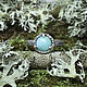 Серебряное кольцо "Лунная поверхность" с хризопразом, Кольца, Калининград,  Фото №1