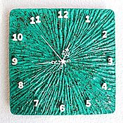 Для дома и интерьера handmade. Livemaster - original item Emerald wall clock with sequins. Handmade.