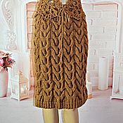 Одежда handmade. Livemaster - original item Knitted skirt,warm,winter,size 44-50.. Handmade.