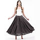 Smoky boho skirt made of 100% linen. Skirts. LINEN & SILVER ( LEN i SEREBRO ). Ярмарка Мастеров.  Фото №4