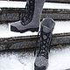Felted boots 'Grey granite'. High Boots. Olga Karpenko Luizafelt. Online shopping on My Livemaster.  Фото №2