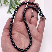 Работы для детей, handmade. Livemaster - original item Natural Black Pearl Beads. Handmade.