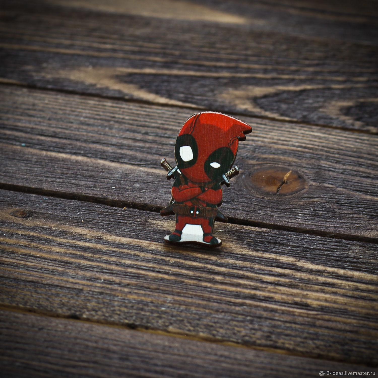 Wooden icon Deadpool, Badge, Volzhsky,  Фото №1