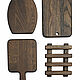 Gift set of dark oak boards on a stand. Cutting Boards. Foxwoodrus. My Livemaster. Фото №6