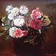Oil painting Flowers in a clay vase. canvas oil. Pictures. Ирина Димчева. My Livemaster. Фото №6