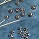 10 PCs. Caps for beads 6 mm color platinum, Accessories for jewelry, St. Petersburg,  Фото №1