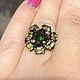 Ring with black Opal and Peridots, Rings, Moscow,  Фото №1