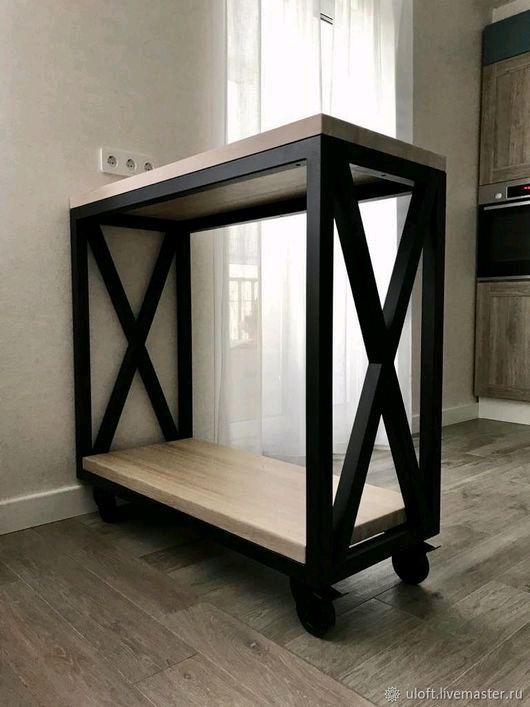 Барная стойка из массива дуба на колесах в интернет-магазине на Ярмарке ...