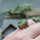 Кольцо Медное С Морским Стеклом. Кольца. NadyaBriJewelry. Ярмарка Мастеров.  Фото №5