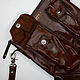  Кожаная сумка Vintage Brown Leather. Сумка-планшет. Stitch & Leather. Ярмарка Мастеров.  Фото №6
