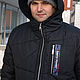 Зимняя куртка мужская, длинная черная куртка с капюшоном и лампасами. Верхняя одежда мужская. Лариса дизайнерская одежда и подарки (EnigmaStyle). Ярмарка Мастеров.  Фото №5