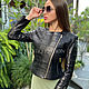 Women's Crocodile Leather Jacket, Outerwear Jackets, Moscow,  Фото №1