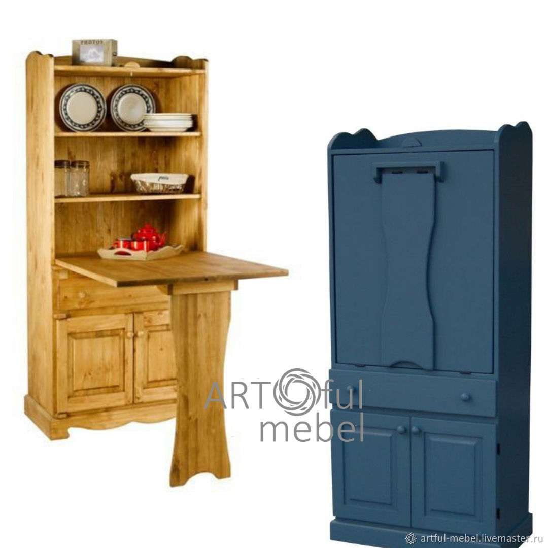 Шкаф в стиле прованс голубой