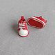 Sneakers for doll ob11color - white+red 19mm. Clothes for dolls. Olga Safonova. Online shopping on My Livemaster.  Фото №2