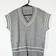 vests: Short knitted vest with striped trim. Vests. stylish things. My Livemaster. Фото №4
