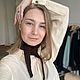 Шарфик вязаный миниатюрный цвета тёмного шоколада, Шарфы, Санкт-Петербург,  Фото №1