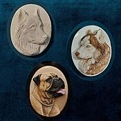 Украшения handmade. Livemaster - original item Carved bas-reliefs of favorite animals – by photo. Handmade.