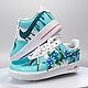 Заказать Кроссовки белые, кастом обуви Nike Air Force 1, цветы, ручная роспись. Olgavolgoart. Роспись одежды и обуви. Кастом. Ярмарка Мастеров. . Кроссовки Фото №3