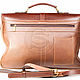 Men's leather briefcase 'Oxford' brown. Men\'s bag. Russian leather Guild. Online shopping on My Livemaster.  Фото №2