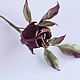 Rose Bud made of silk, Boutonnieres, Moscow,  Фото №1