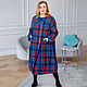 Author's raincoat blue red checkered Plus Size, Raincoats and Trench Coats, Novosibirsk,  Фото №1