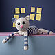 Soft toy knitted striped cat Candy. Amigurumi dolls and toys. Вязаные игрушки - Ольга (knitlandiya). My Livemaster. Фото №5