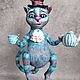  Ватная игрушка Чеширский кот. Елочные игрушки. Голубая пчела (blue-bee). Ярмарка Мастеров.  Фото №9