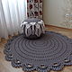 Pouf con elementos de macrame. Ottomans. Knitted carpets GalinaSh. Интернет-магазин Ярмарка Мастеров.  Фото №2