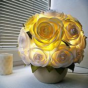 Ночник "Цветочная нежность" с розами и гортензиями