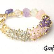 Украшения handmade. Livemaster - original item Bracelet made of natural stones Romance. Handmade.