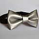 Tie Silver / leather bow tie silver, leatherette, Ties, Moscow,  Фото №1