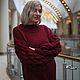 Вязаный свитер- платье из шерсти цвета марсала. Свитеры. HitsKnitsOlga Вязанные Хиты Ольги. Интернет-магазин Ярмарка Мастеров.  Фото №2