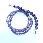 Украшения handmade. Livemaster - original item Viola Necklace Purple amethyst, beads. Handmade.