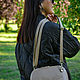  Leather handbag women Beige Tullia Mod. C88-951. Crossbody bag. Natalia Kalinovskaya. My Livemaster. Фото №6