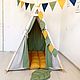 Палатка для детей / Вигвам. Вигвам. Маргарита tipi_workshop. Интернет-магазин Ярмарка Мастеров.  Фото №2