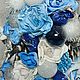Новогодняя композиция Ёлочка в сине-белых тонах с конфетами. Композиции. ArtBloom магазин подарков из цветов. Ярмарка Мастеров.  Фото №4